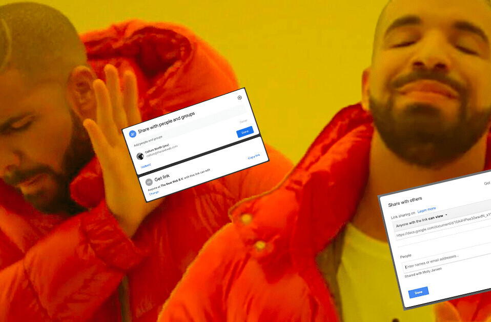 Thanks, I hate the new Google Docs sharing menu