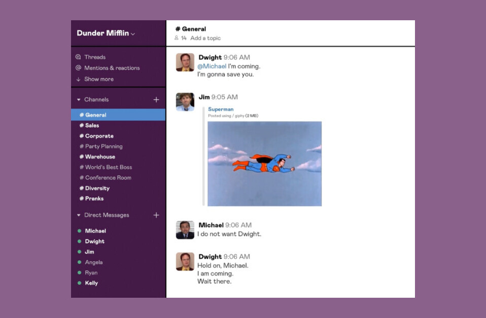Relive every episode of ‘The Office’ — only recreated in Slack