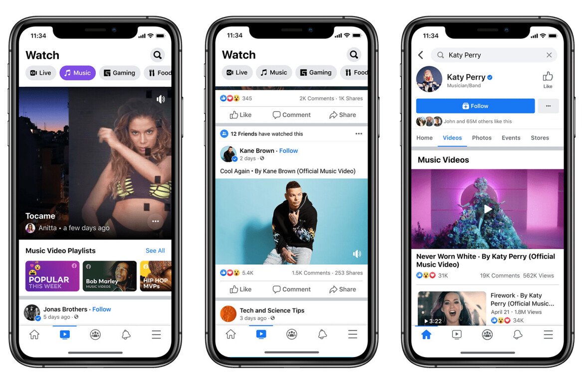 Facebook is launching official music videos in the US