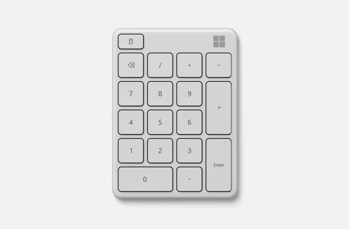 Microsoft made a $25 Bluetooth number pad for your Surface