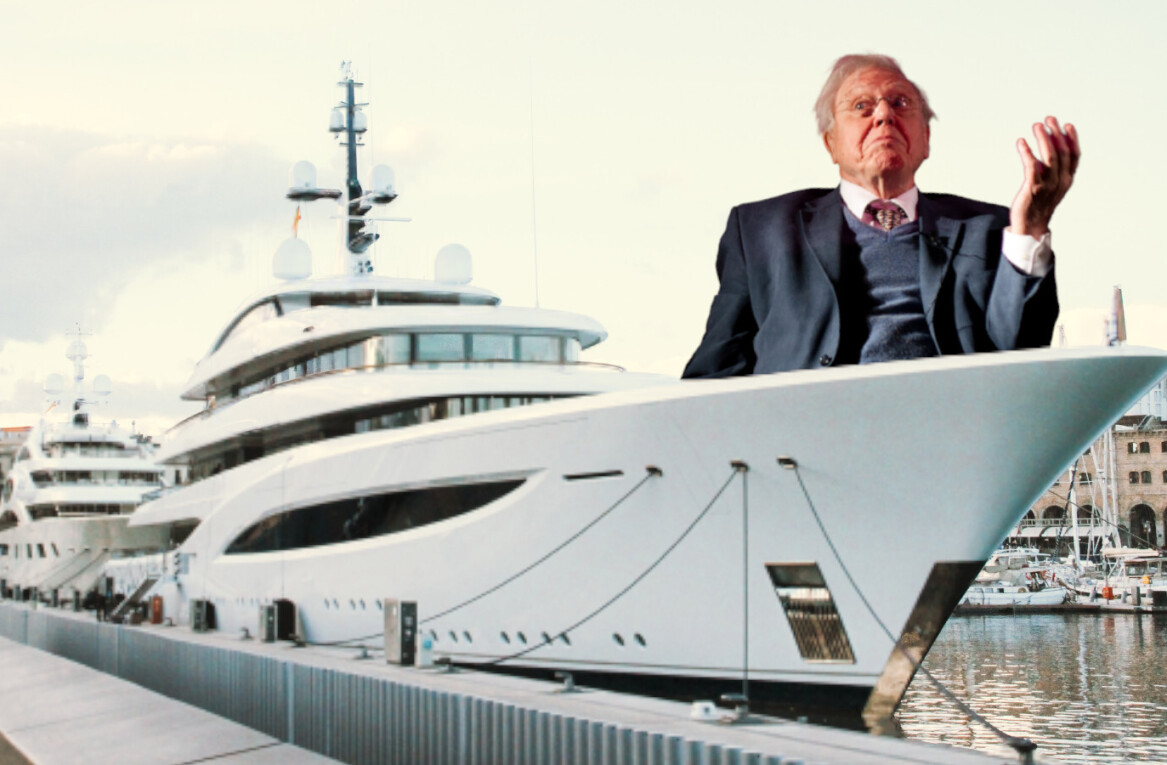 Oi, richy! If you’re going to buy a yacht, at least make it solar-powered