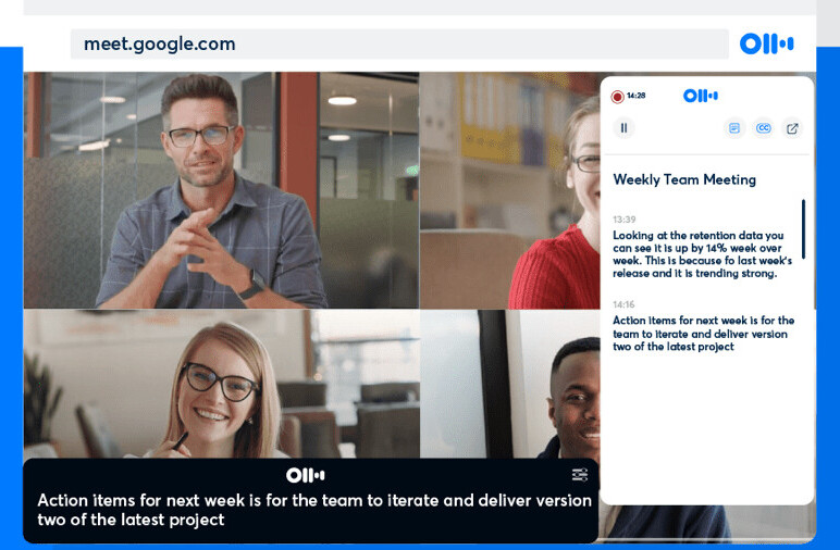Otter will now let you transcribe Google Meet calls from your browser