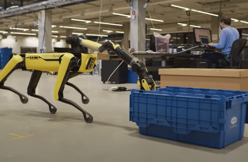 Boston Dynamics’ terrifying robot dog now has an arm and a self-charging dock