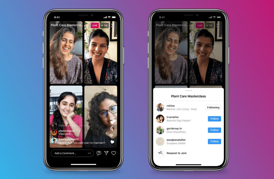 Instagram’s new Live Rooms lets you go live with three other people — too bad you don’t have any followers