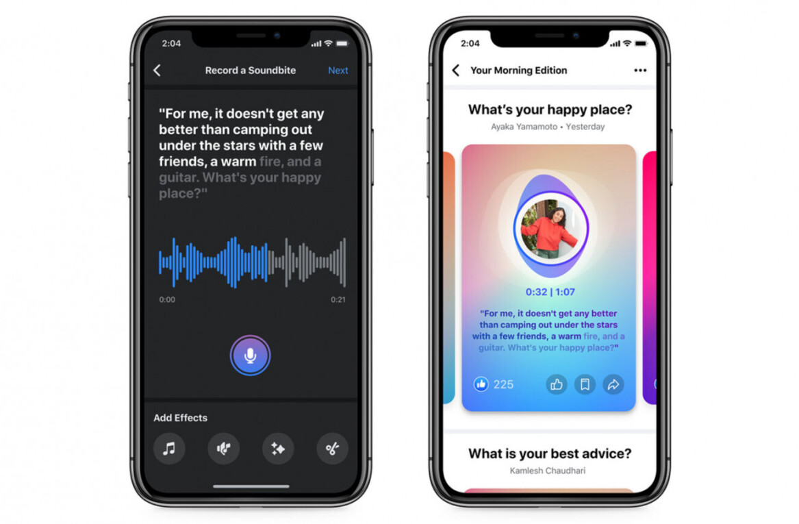 Facebook is about to put voice clips and podcasts in your News Feed