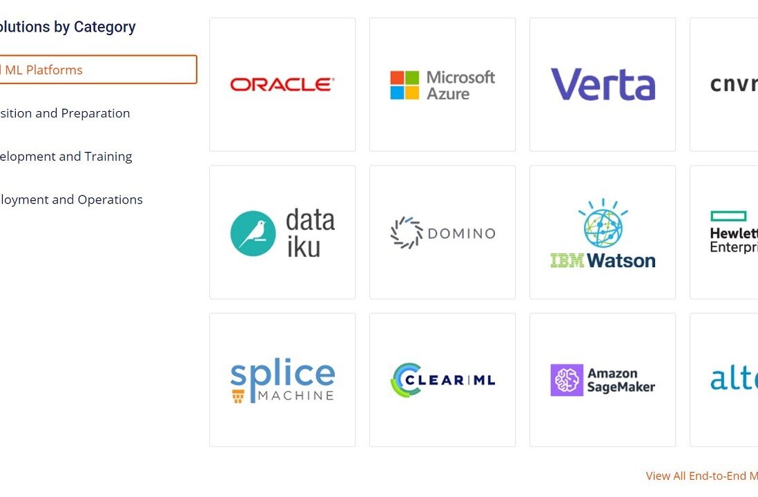 This nifty online guide compares AI/ML tools and platforms