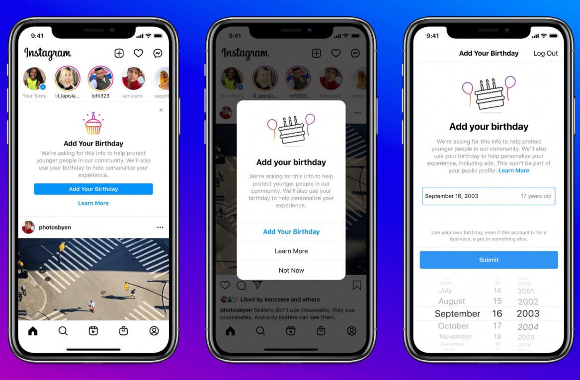 Instagram will demand your date of birth for safety — and ads, of course