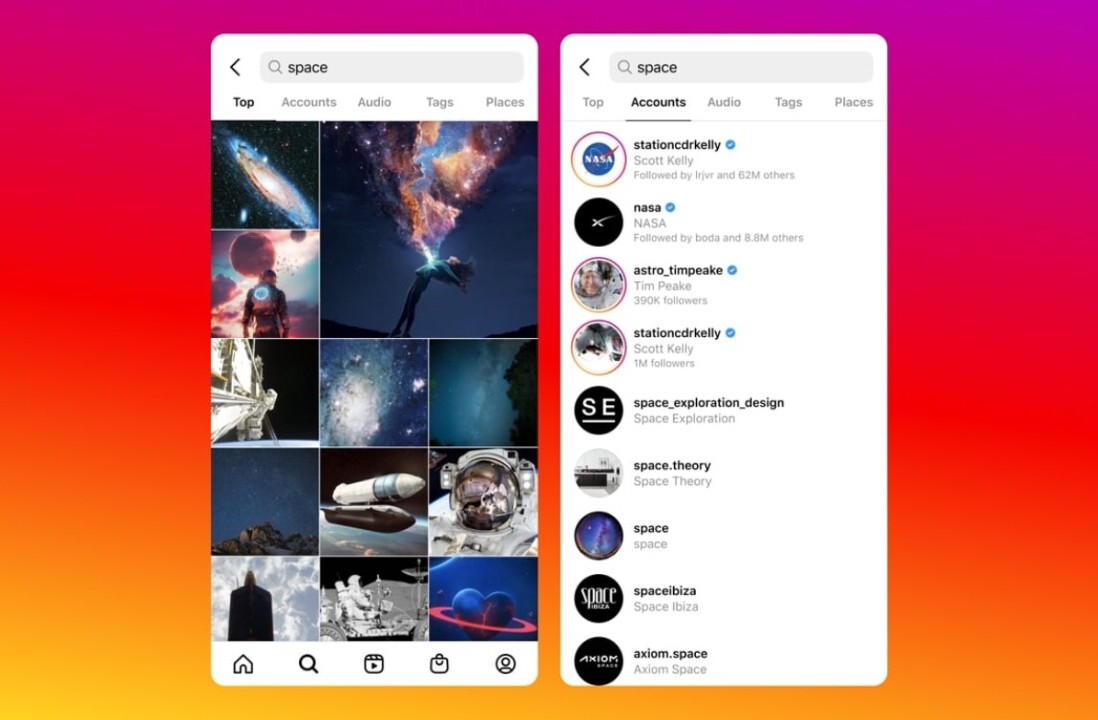 Instagram will finally show content when you search for stuff — like it should