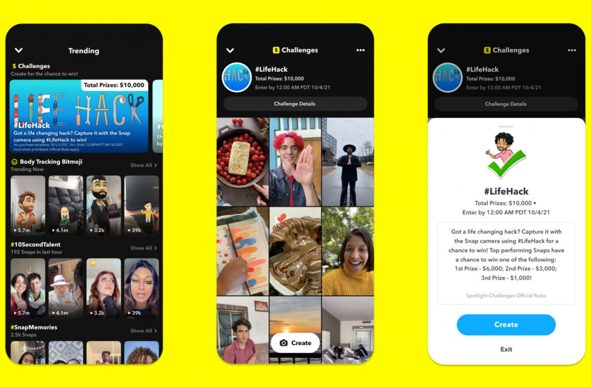 Snapchat is offering prizes to complete challenges — let the games begin