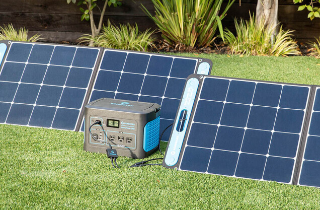 This backup power battery and solar panel set can power your home for up to a week when the lights go out