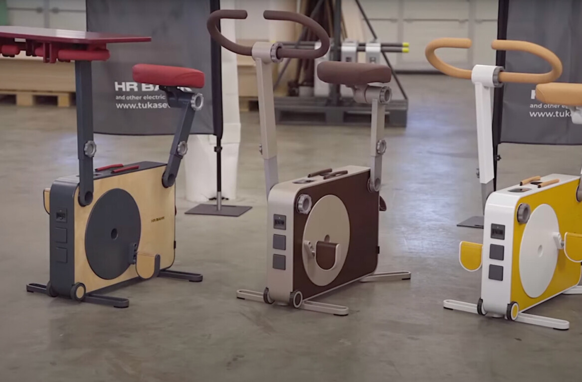 Exercise bike inspired by Ukraine war provides backup power during emergencies