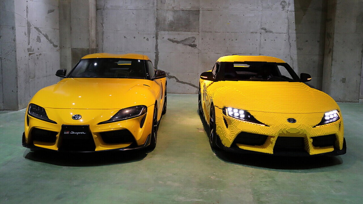 Hell yes I want to own a life size LEGO Toyota Supra that goes