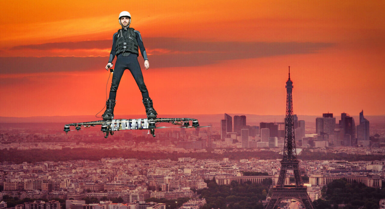 Watch with envy as this hoverboard soars over Paris