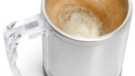 Just when you think we couldn’t get any lazier, enter the self stirring coffee mug.