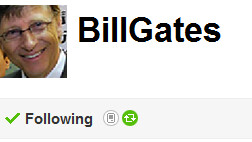 Bill Gates Scorches To 25,000 Followers And 1,000 Lists In Just Four Hours On Twitter