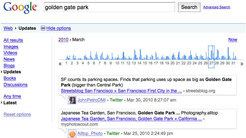 Google Launches Twitter Timeline Search
