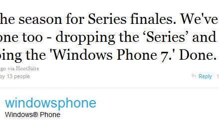 Microsoft Drops The “Series,” New Phones To Be Called “Windows Phone 7”