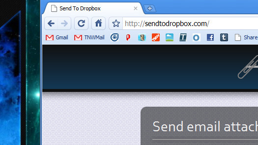 Want to email files to your Dropbox? Send to Dropbox does just that.