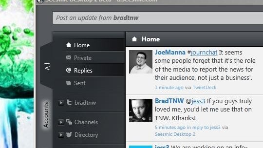 Seesmic Desktop 2 Beta: Now with real-time Twitter user streams.