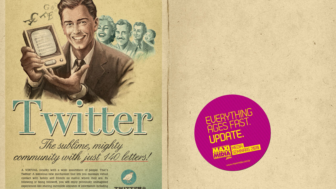 Twitter now has it’s own vintage ad as well