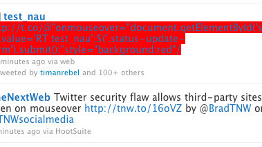 Twitter security flaw allows third-party sites to open on mouseover [Update: Fixed]