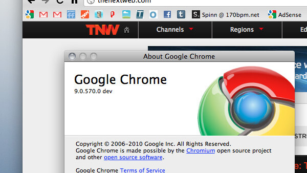 Chrome 9 is now available in the Dev channel