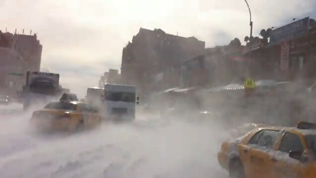 Blizzard Aftermath Video, a Walk Down the Street