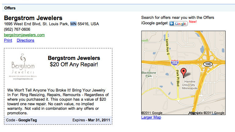 Google Offers Goes Live, Coupons Already Being Sent Via Email?