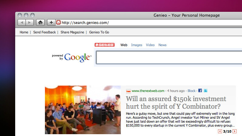 Genieo, the personalized homepage that you’ll actually use, comes to the Mac