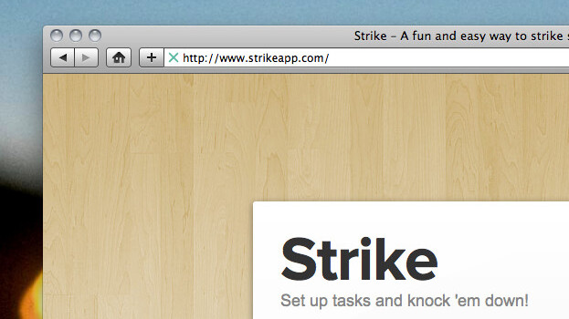 Strike: A super-simple to-do list, living in your browser