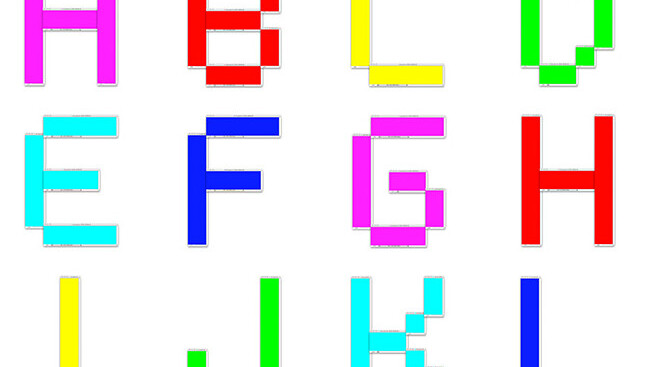 The Alphabet Font Created Using 114 Photoshop Files