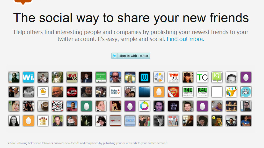 Is Now Following: Share who you’ve started following on Twitter