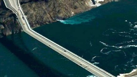 Twisted Images of Bridges from Google Earth
