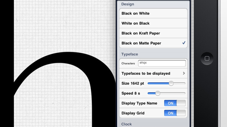 TypeClock: An iOS app for typography lovers