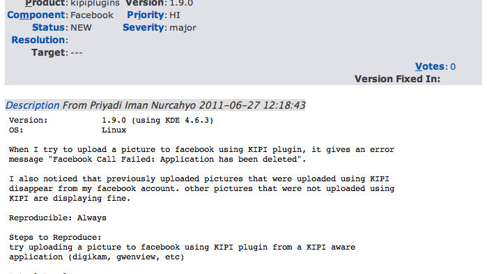 Facebook bans KDE application without warning, deletes user photos