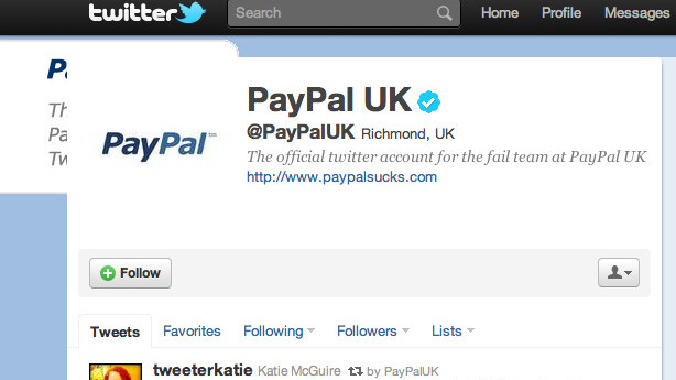 PayPal UK Twitter account hacked [Updated]