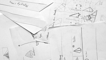 Visualizing SMS messages using paper airplanes