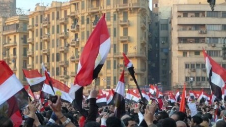 Egyptian activists organize an e-protest on Facebook and Twitter