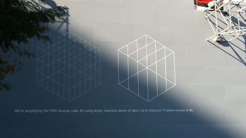Apple replaces iconic 5th Ave glass with fifteen 32 ft long seamless panes