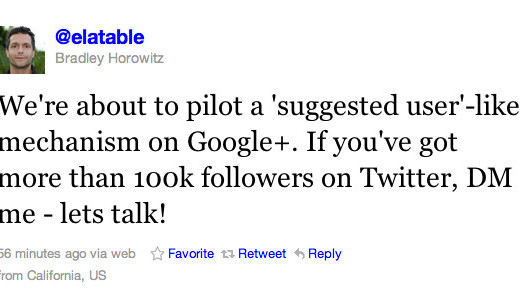 100k+ followers on Twitter? Google+ may put you on its new suggested user list