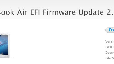 Apple drops EFI Firmware update 2.1 for MacBook Airs, preps for Thunderbolt Displays