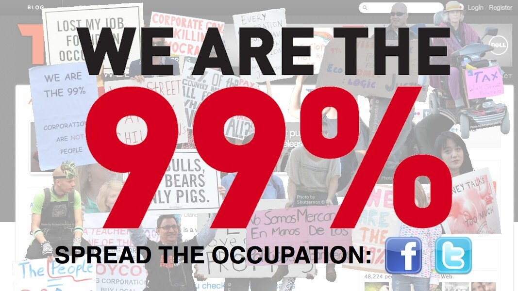If you can’t make it to Wall Street, Occupy the URL lets you do it from home