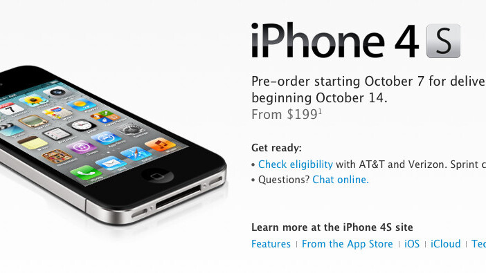 Apple’s iPhone 4S officially coming to Sprint for $199 16GB, $299, 32GB and $399 64GB