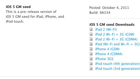 Apple seeds iOS 5 and Xcode 4.2 Gold Master beta build to developers