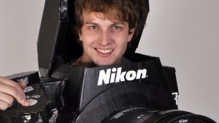 Is this fully functional Nikon camera the coolest Halloween costume ever?