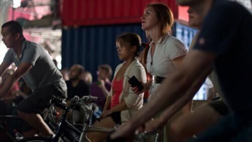 How’s this for a night out? A pedal-powered movie experience where you cycle to watch