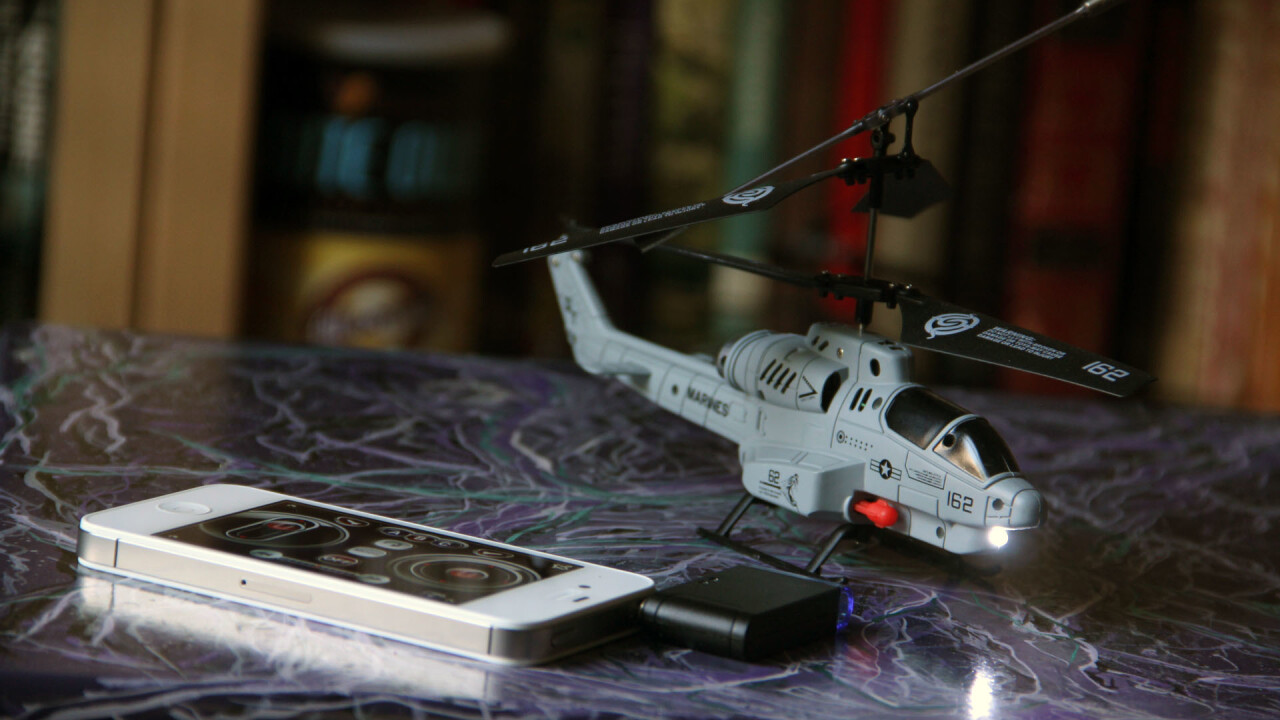 The smartphone-controlled iHelicopter is great fun, but don’t expect precision aerobatics