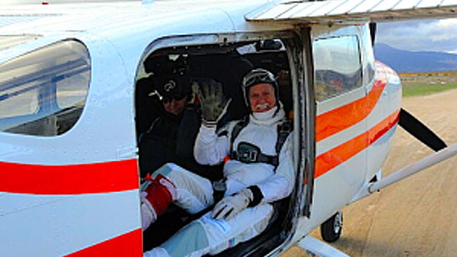 For this man’s 80th birthday, he jumped out of a plane 80 times in only 7 hours