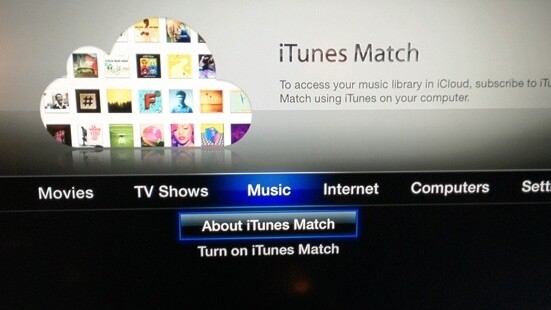 iTunes Match makes a beta appearance on the Apple TV