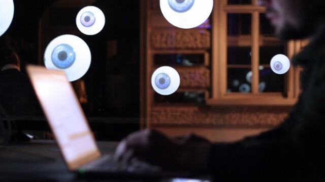 This Arduino installation has eyeballs that watch as you walk by